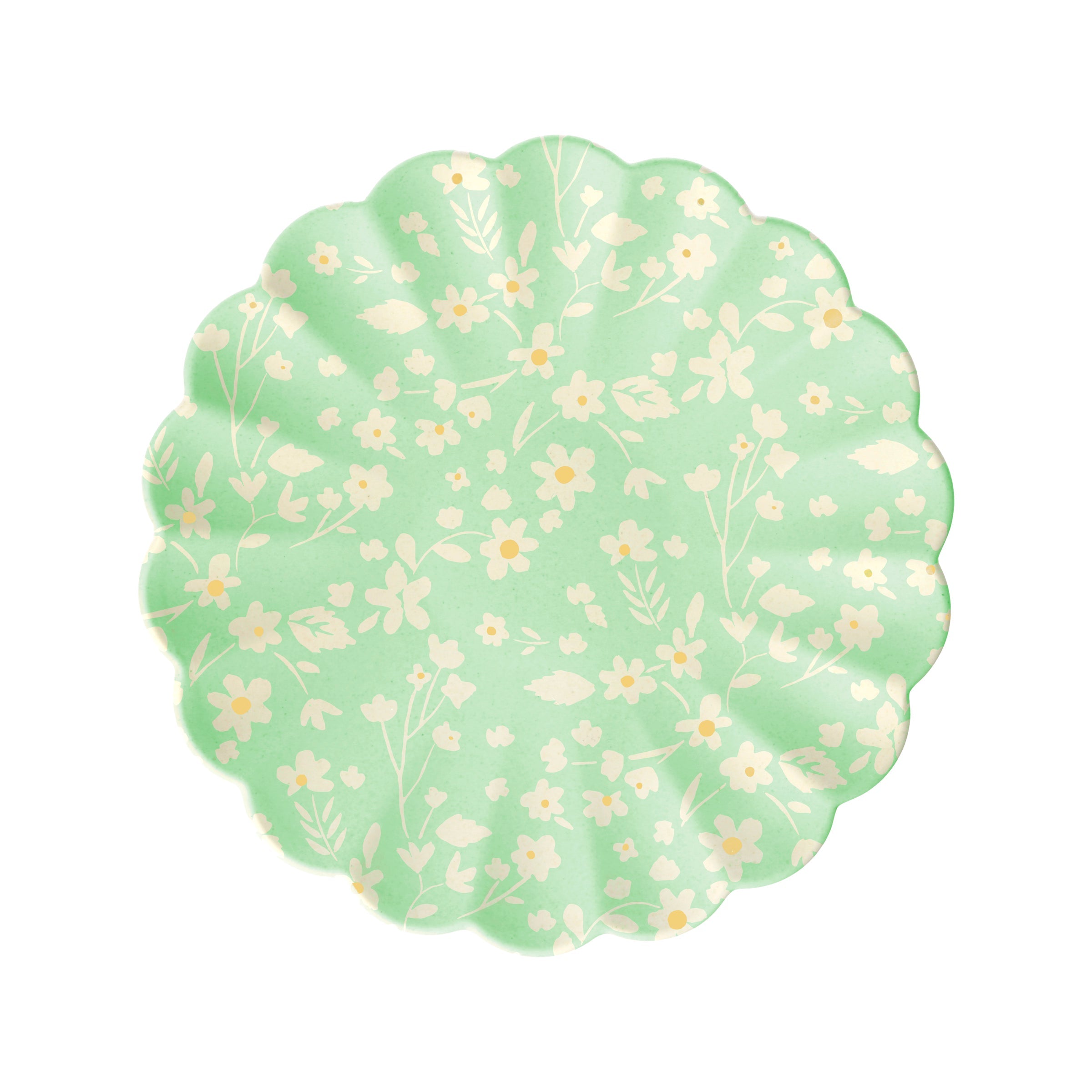 White Beaded Scalloped Dessert Decorative Plates, Set of 4 - Image 6