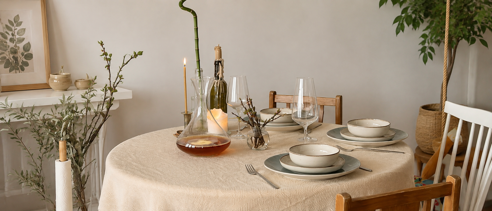 Relaxed table setting