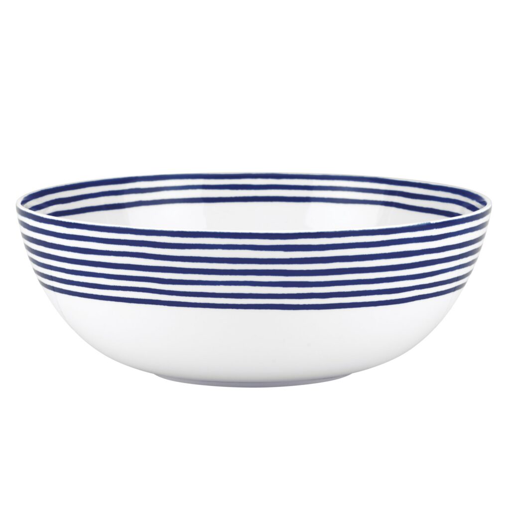 Blue Accent Medium Serving Bowl
