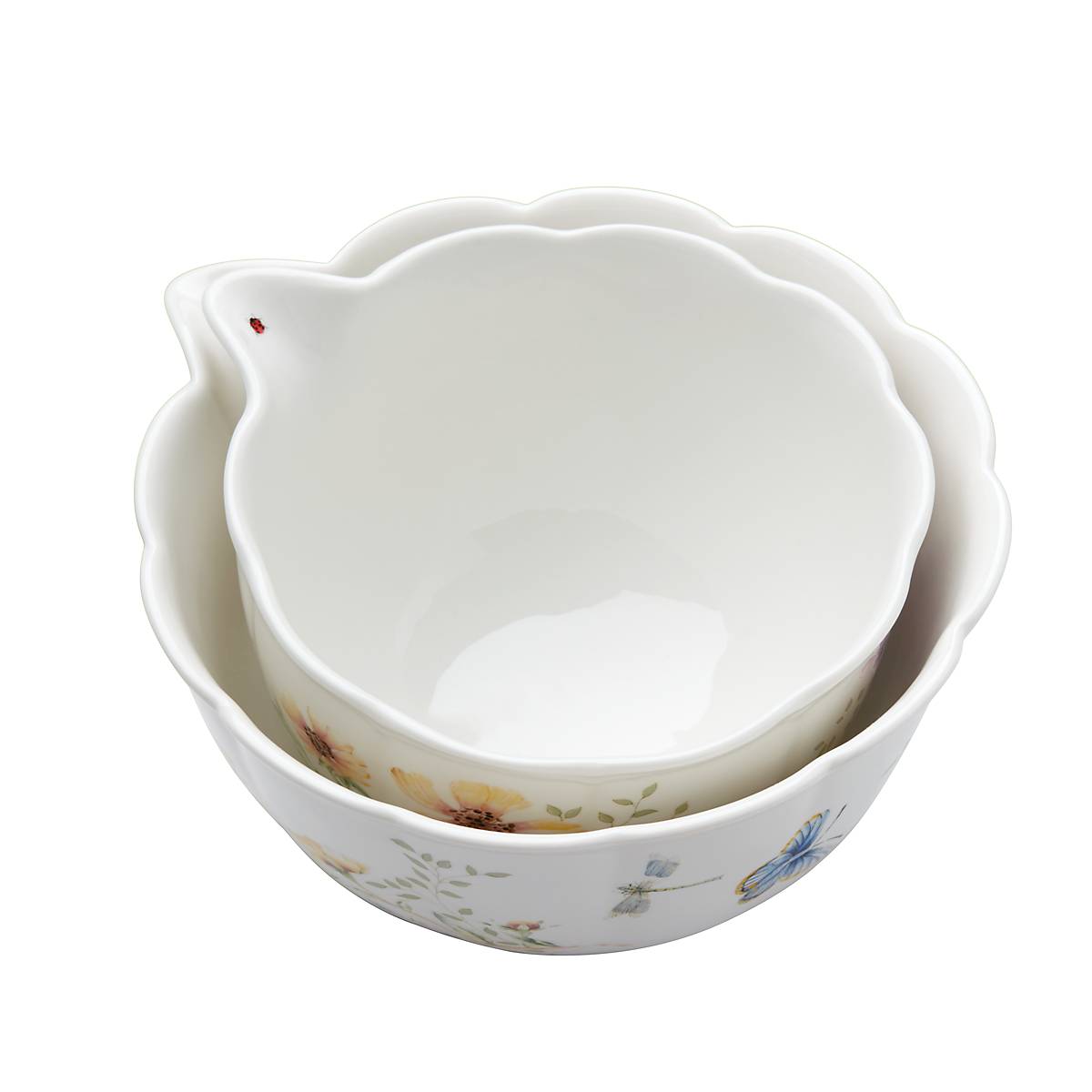 Floral Porcelain Nesting Bowl Set, 2-Piece - Image 7