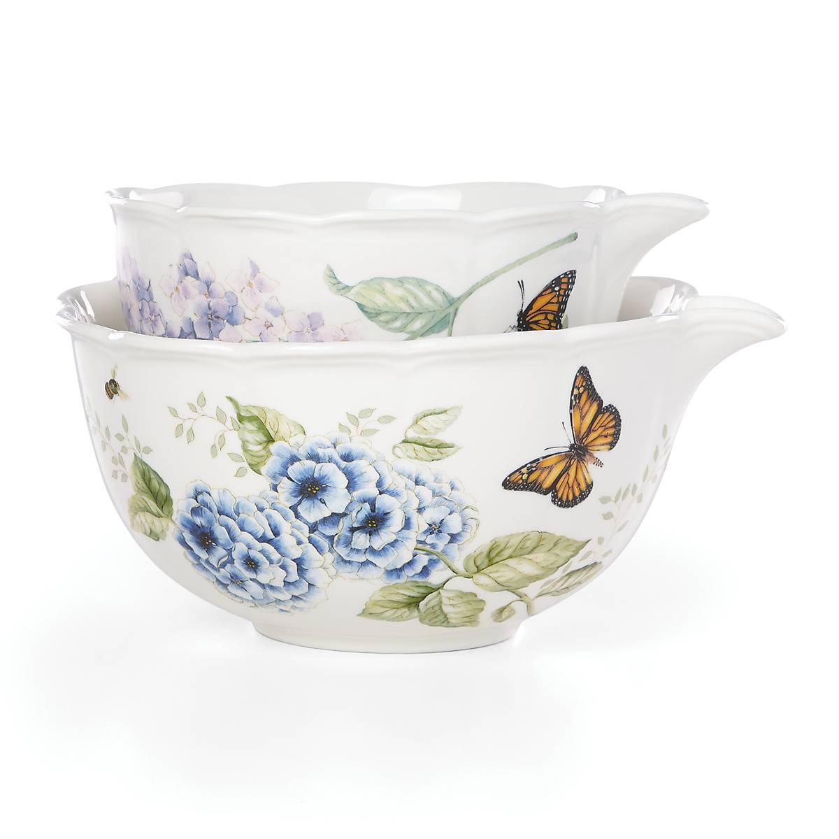 Floral Porcelain Nesting Bowl Set, 2-Piece - Image 8