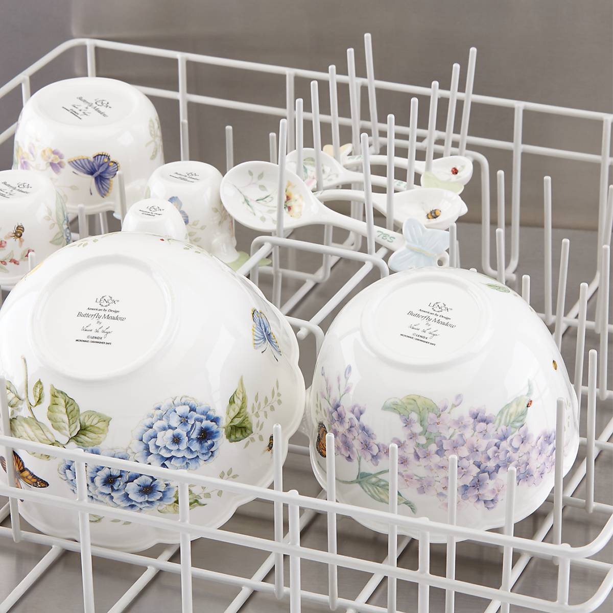 Floral Porcelain Nesting Bowl Set, 2-Piece - Image 9