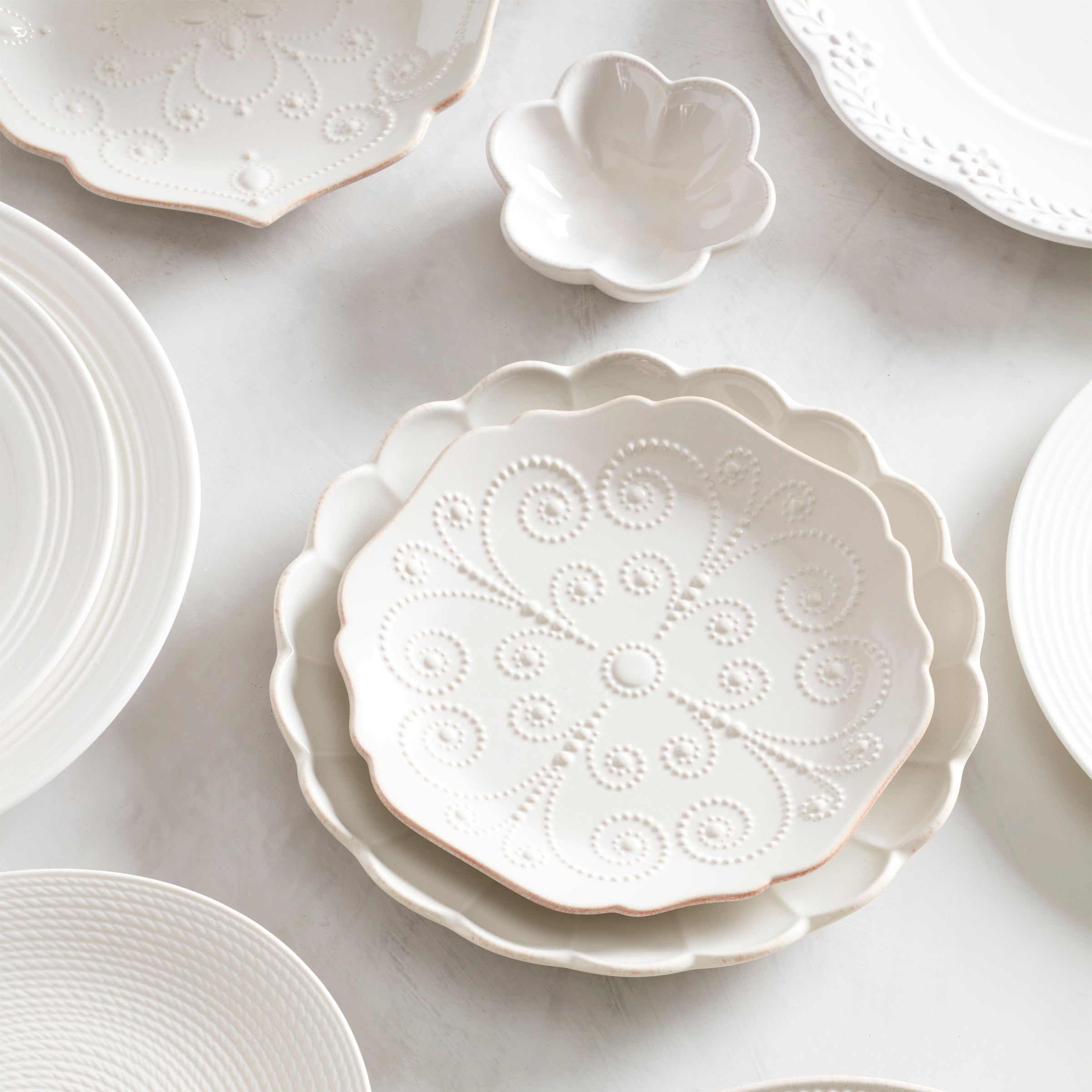 Scalloped Butterfly Dessert Decorative Plates, Set of 4 - Image 2