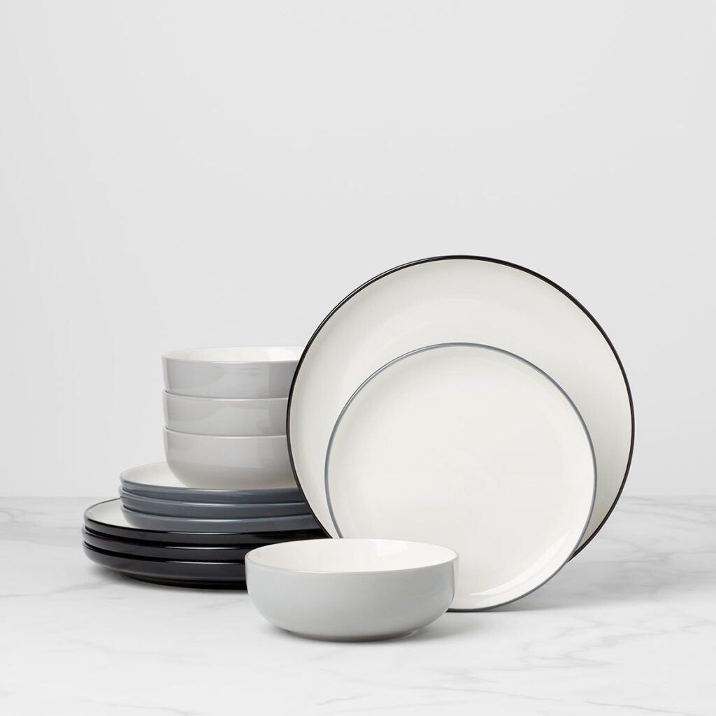 Pumice Ombre Porcelain Dinnerware Set, 12-Piece