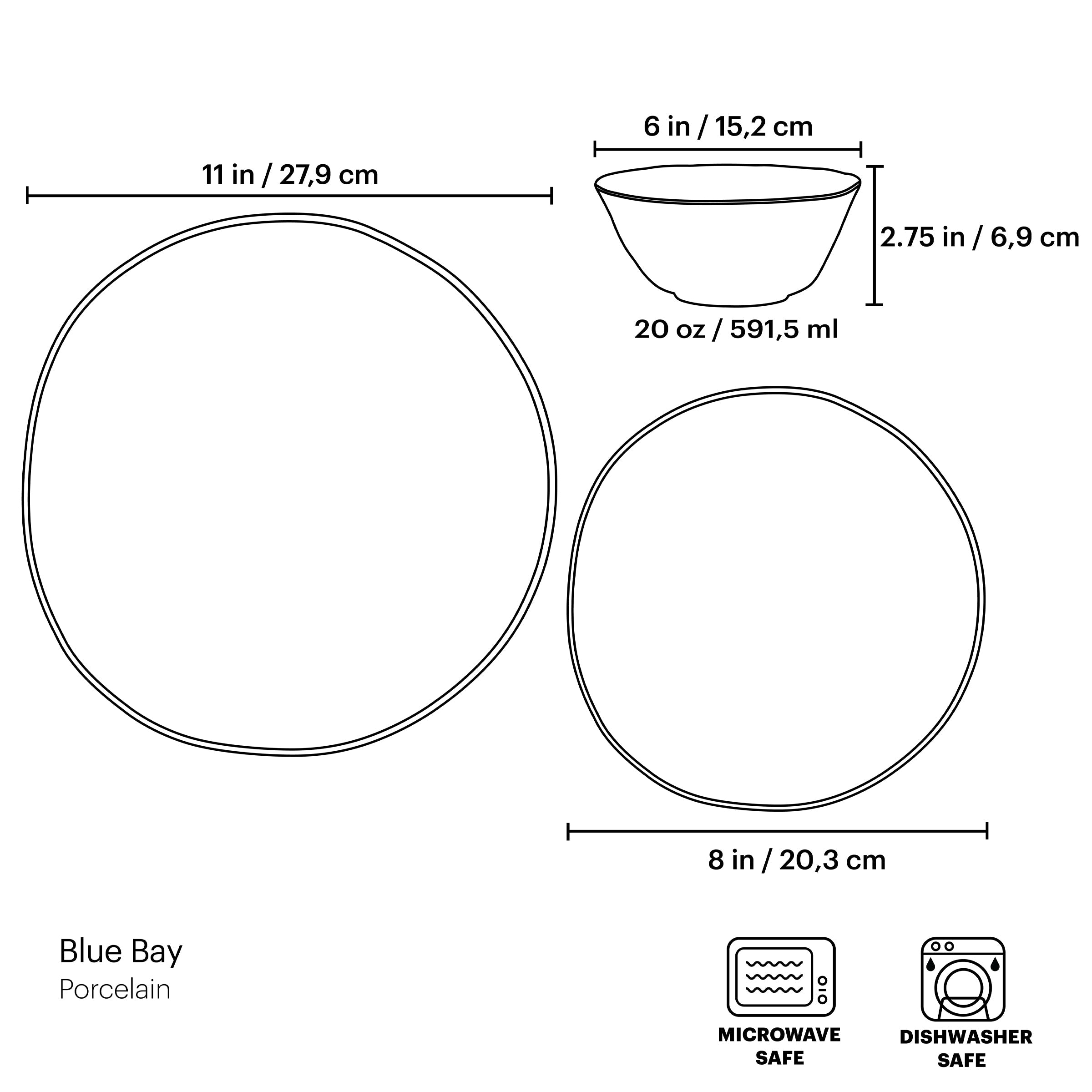 Creamy White Porcelain Dinnerware Set, 12-Piece - Image 7